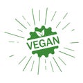 Vegan icon. Ecology organic logos labels, tags. Green leaf. White background. Vector illustration. EPS 10 Royalty Free Stock Photo