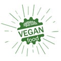 Vegan icon Ecology organic logos, labels, tags. Green leaf. White background. Vector illustration. EPS 10