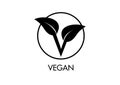 Vegan icon. Specially designed for small size viewing