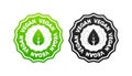 Vegan icons. The concept of healthy natural organic food. Stamps in various designs. Food packaging decoration element Royalty Free Stock Photo