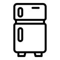 Vegan kitchen fridge icon outline vector. Healthy diet