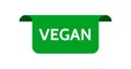 Vegan labels. Vegetarian 100 percent tags. Vector veggie tags for healthy product market or opganic shop.