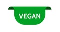 Vegan labels. Vegetarian 100 percent tags. Vector veggie tags for healthy product market or opganic shop.