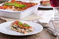 Vegan lasagna with tofu Royalty Free Stock Photo