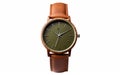 Vegan Leather Timepiece on White Background