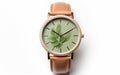 Vegan Leather Watch on White Background