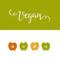 Vegan lettering illustrations