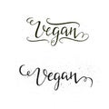 Vegan lettering illustrations