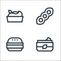 vegan line icons. linear set. quality vector line set such as moisturizer, tofu burger, soy