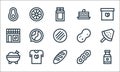 vegan line icons. linear set. quality vector line set such as soy milk, bread, guacamole, soy, t shirt, vegan store, peanut,