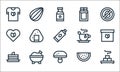 vegan line icons. linear set. quality vector line set such as tofu, mushroom, carrot cake, watermelon, guacamole, vegan, tea,