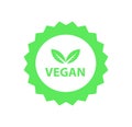 Vegan logo, organic bio logos or sign. Raw, healthy food badges, tags set for cafe, restaurants, products packaging etc Royalty Free Stock Photo