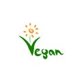 Vegan logo vector