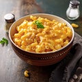 vegan macaroni cheese, AI generated Royalty Free Stock Photo