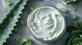 Vegan Makeup Removal Cream with Aloe Royalty Free Stock Photo