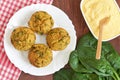 Vegan muffins with spinach Royalty Free Stock Photo