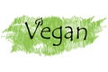 Vegan, Organic logo and icon, label, tag Bio, Ecology. Green leaf icon on white background. Vector illustration Royalty Free Stock Photo