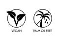 Vegan and Palm oil free icons