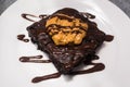 Vegan peanut butter fudge brownie Royalty Free Stock Photo