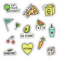 Vegan pins, stickers.