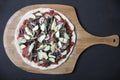 Vegan Pizza Ready to Cook Royalty Free Stock Photo