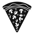 Vegan pizza slice icon, simple style