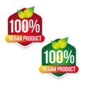 Vegan product label sign green