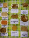 Vegan products fair where farmers and companies show their products to consumers Seitan sobstitute meat