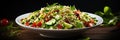 Vegan Quinoa Salad On Isolated Background
