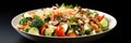 Vegan Quinoa Salad On Isolated Background