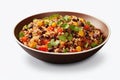 Vegan Quinoa Salad On Isolated Transparent Background