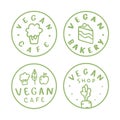 Vegan round badges.