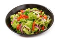 Vegan salad of fresh vegetables and cabbage romanesko Royalty Free Stock Photo