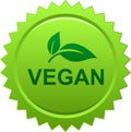 Vegan seal stamp logo Royalty Free Stock Photo