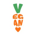 Vegan sign vector illustration.