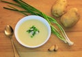 Vegan soup: Garlic and potato Royalty Free Stock Photo