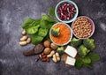 Vegan sources of protein Royalty Free Stock Photo