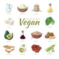 Vegan sources of protein. Plant based protein