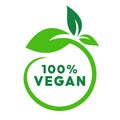 vegan stamp icon vector logo template