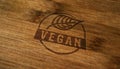 Vegan stamp and stamping