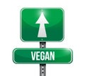 vegan street sign illustration design Royalty Free Stock Photo