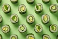 Vegan sushi maki rolls with cucumber and avocado