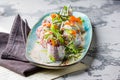 Vegan sushi rolls in rice paper Royalty Free Stock Photo