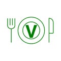 Vegan symbol icon illustration