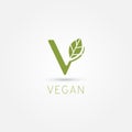 Vegan symbol, V icon