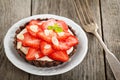 Vegan tartelette with fresh strawberries