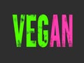 Vegan Text Sign - 90s Grunge Vibe