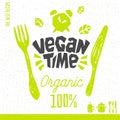 Vegan time logo fresh organic recipes