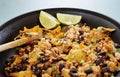 Vegan tofu scramble chilaquiles Royalty Free Stock Photo