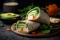 Vegan tortilla wraps. Generate Ai